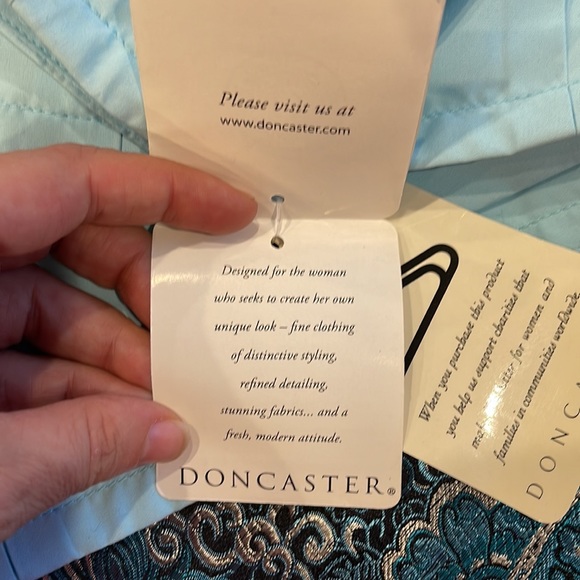 Doncaster Robin Egg Blue Jacket | Size 4 | NWT | Zip-Up Pastel Business Blazer - Picture 12 of 14